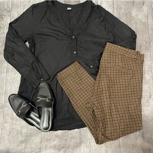 Old Navy Black Relaxed Button Tunic